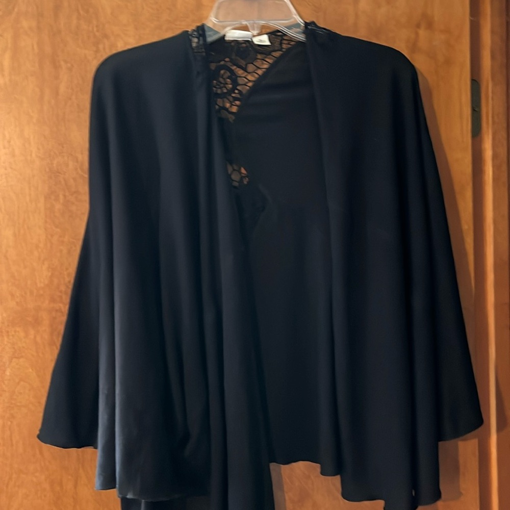 Cato  black dressy Cape / Shawl sweater , size XL